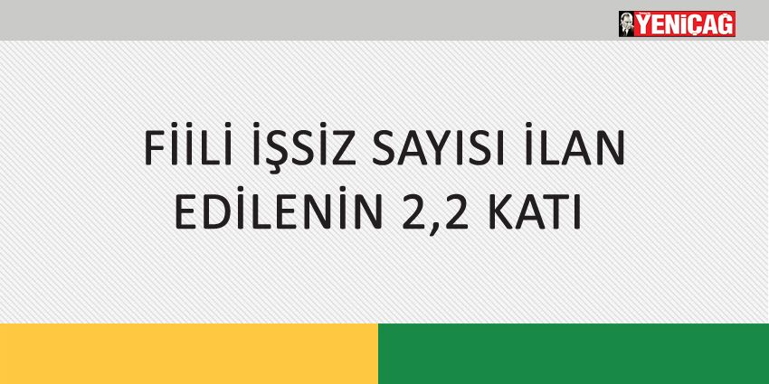 FİİLİ İŞSİZ SAYISI İLAN EDİLENİN 2,2 KATI