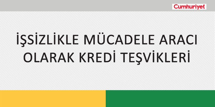 İŞSİZLİKLE MÜCADELE ARACI OLARAK KREDİ TEŞVİKLERİ
