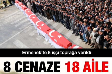 ERMENEK’TE 8 İŞÇİ TOPRAĞA VERİLDİ.