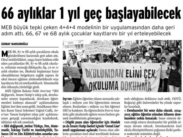 66 AYLIKLAR 1 YIL GEÇ BAŞLAYABİLECEK