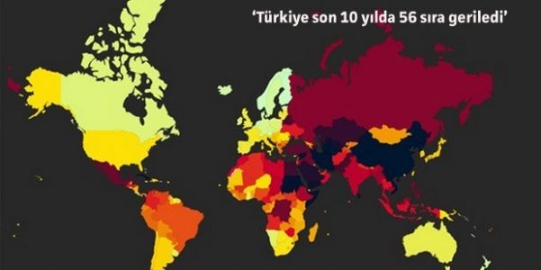 TÜRKİYE, DÜNYA BASIN ÖZGÜRLÜĞÜ ENDEKSİ’NDE 108 ÜLKE ARASINDA 154. OLDU