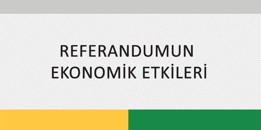 REFERANDUMUN EKONOMİK ETKİLERİ