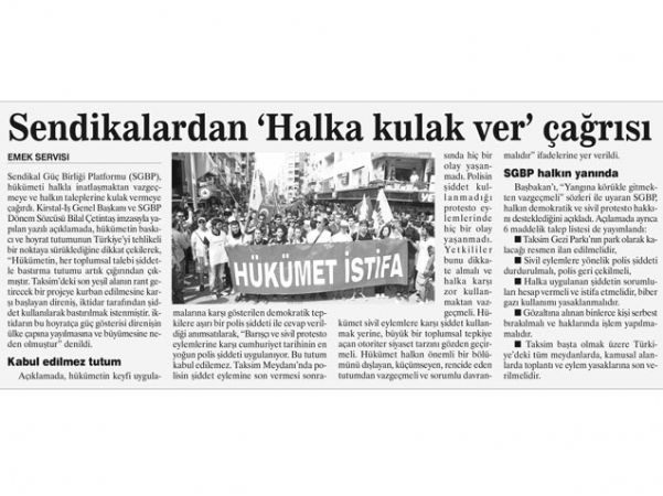 SENDİKALARDAN ‘HALKA KULAK VER’ ÇAĞRISI