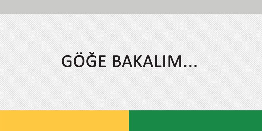 GÖĞE BAKALIM…