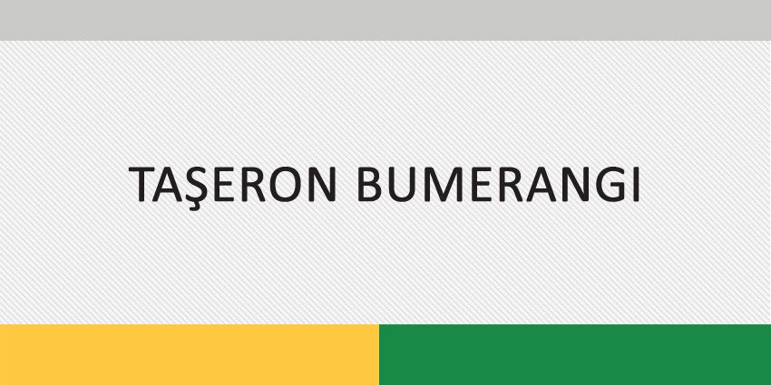 TAŞERON BUMERANGI