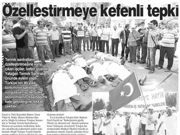ÖZELLEŞTİRMEYE KEFENLİ TEPKİ