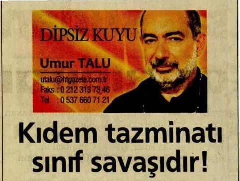 KIDEM TAZMİNATI KIDEM SAVAŞIDIR!