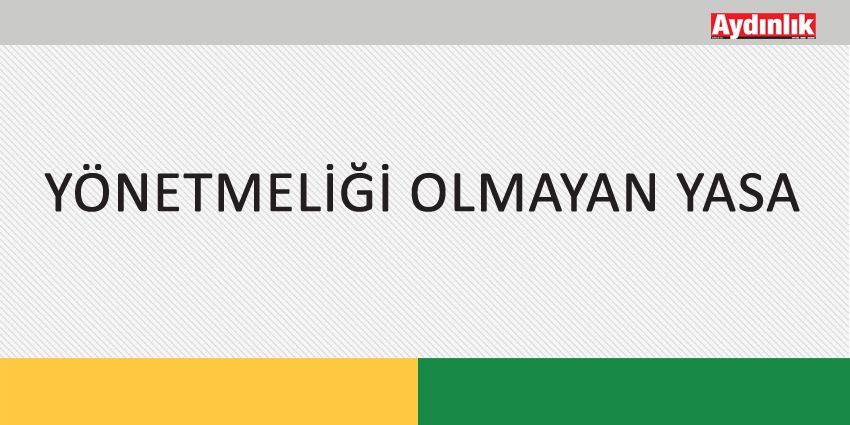 YÖNETMELİĞİ OLMAYAN YASA