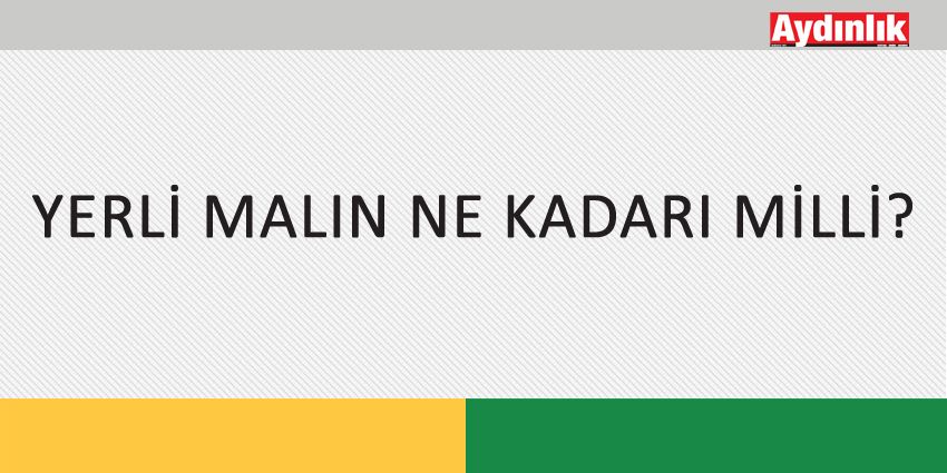 YERLİ MALIN NE KADARI MİLLİ?