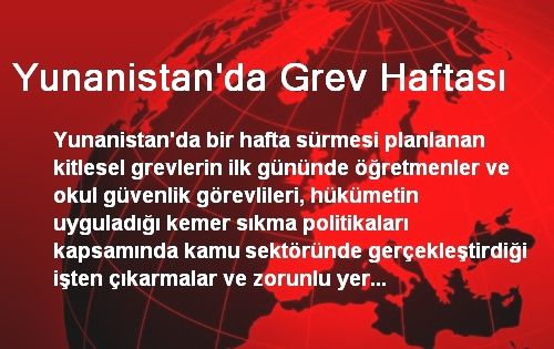 YUNANİSTAN DA HERKES GREVDE