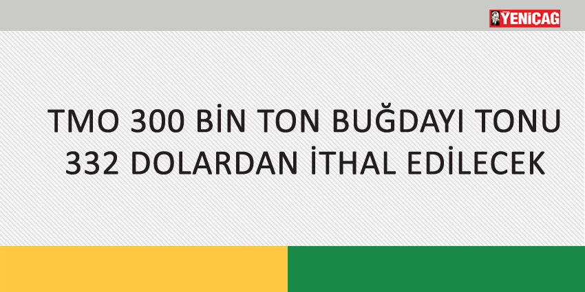 TMO 300 BİN TON BUĞDAYI TONU 332 DOLARDAN İTHAL EDİLECEK