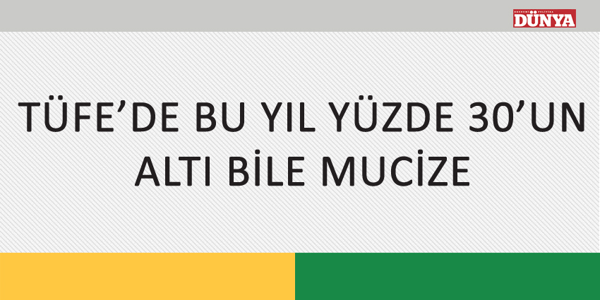 TÜFE’DE BU YIL YÜZDE 30’UN ALTI BİLE MUCİZE