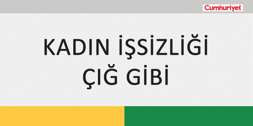 KADIN İŞSİZLİĞİ ÇIĞ GİBİ