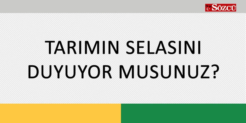 TARIMIN SELASINI DUYUYOR MUSUNUZ?