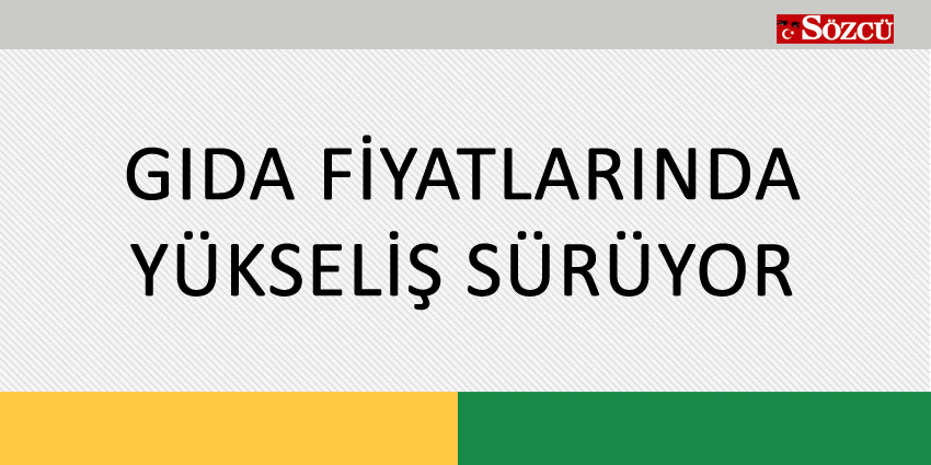 GIDA FİYATLARINDA YÜKSELİŞ SÜRÜYOR