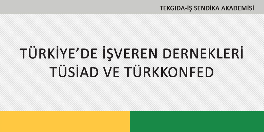 TÜRKİYE’DE İŞVEREN DERNEKLERİ, TÜSİAD VE TÜRKKONFED