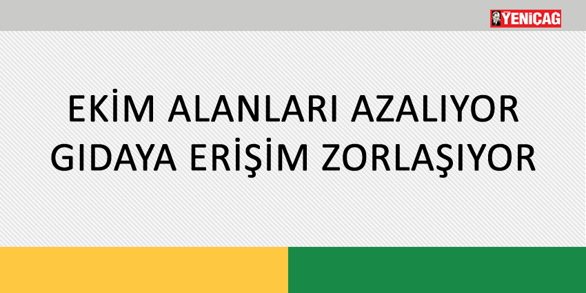 EKİM ALANLARI AZALIYOR GIDAYA ERİŞİM ZORLAŞIYOR