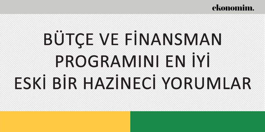 BÜTÇE VE FİNANSMAN PROGRAMINI EN İYİ ESKİ BİR HAZİNECİ YORUMLAR