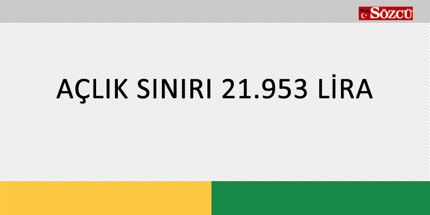 AÇLIK SINIRI 21.953 LİRA