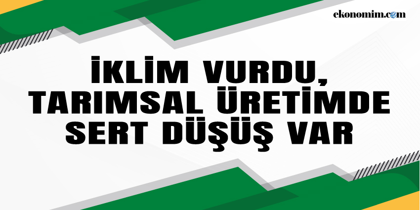 İKLİM VURDU, TARIMSAL ÜRETİMDE SERT DÜŞÜŞ VAR